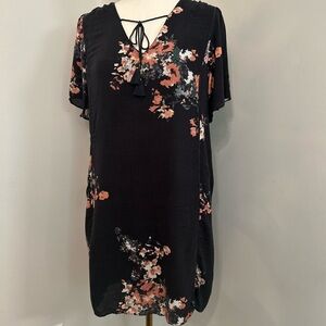 GF Collection Dress Floral Tassel Tie Lightweight & Flowy Lined size Medium